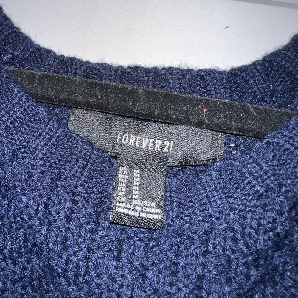Blue knit sweater